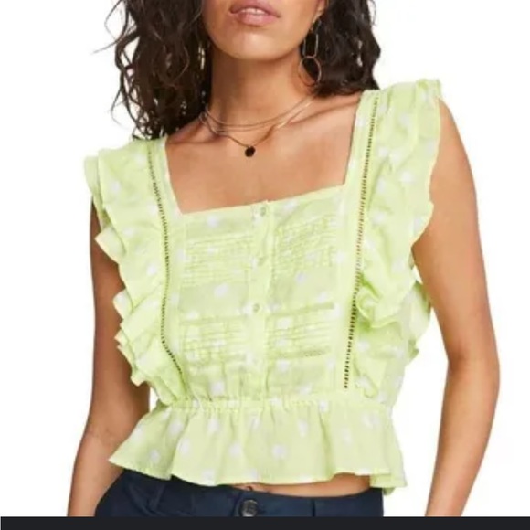 Scotch & Soda Tops - Scotch & Soda Women Ruffled Ramie Combo F Summer Casual Tank Top M